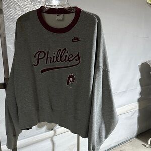 Nike Gray and Maroon Phillies Sweatshirt